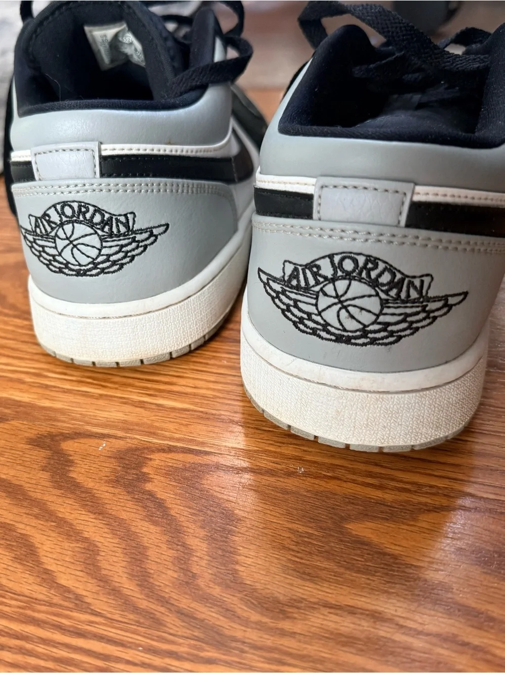 Nike Air Jordan 1 Low Black White Gray Sneakers Men’s 10